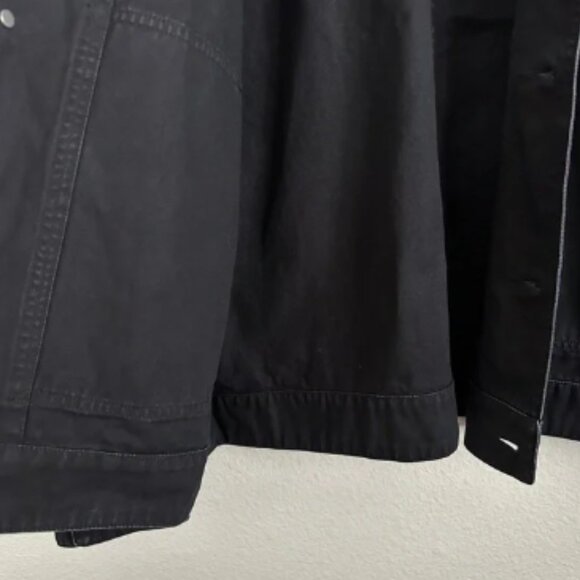 Air Jordan Flight Heritage Black Denim Workwear Trucker Jacket FN4527 Size - Picture 5 of 7